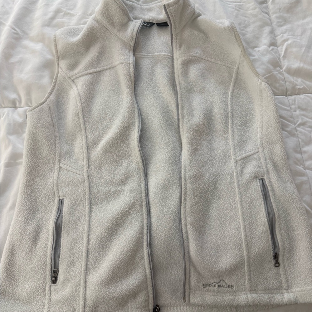 Eddie Bauer Women's White Fleece Vest